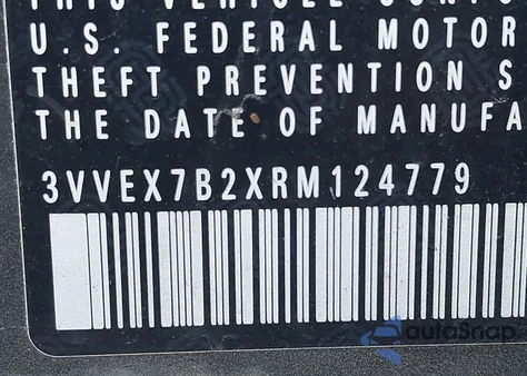 2024 Volkswagen Taos 1.5T Se из США, поврежденный, VIN 3VVEX7B2XRM124779